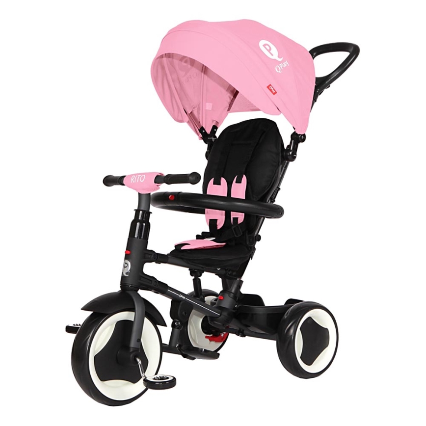 QPlay - Tricycle pour enfants 3 en 1 RITO EVA rose