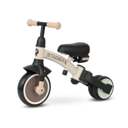 QPlay - Tricycle pour enfants 3 en 1 STAGER beige