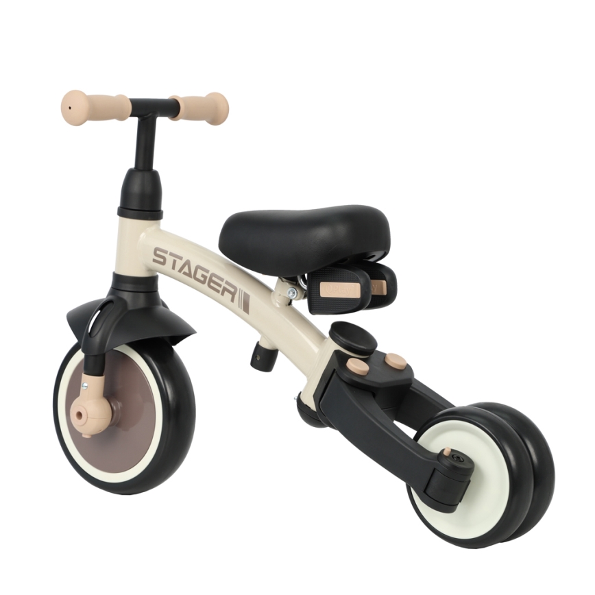 QPlay - Tricycle pour enfants 3 en 1 STAGER beige