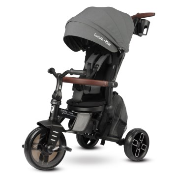 QPlay - Tricycle pour enfants 8 en 1 COMFO MAX gris