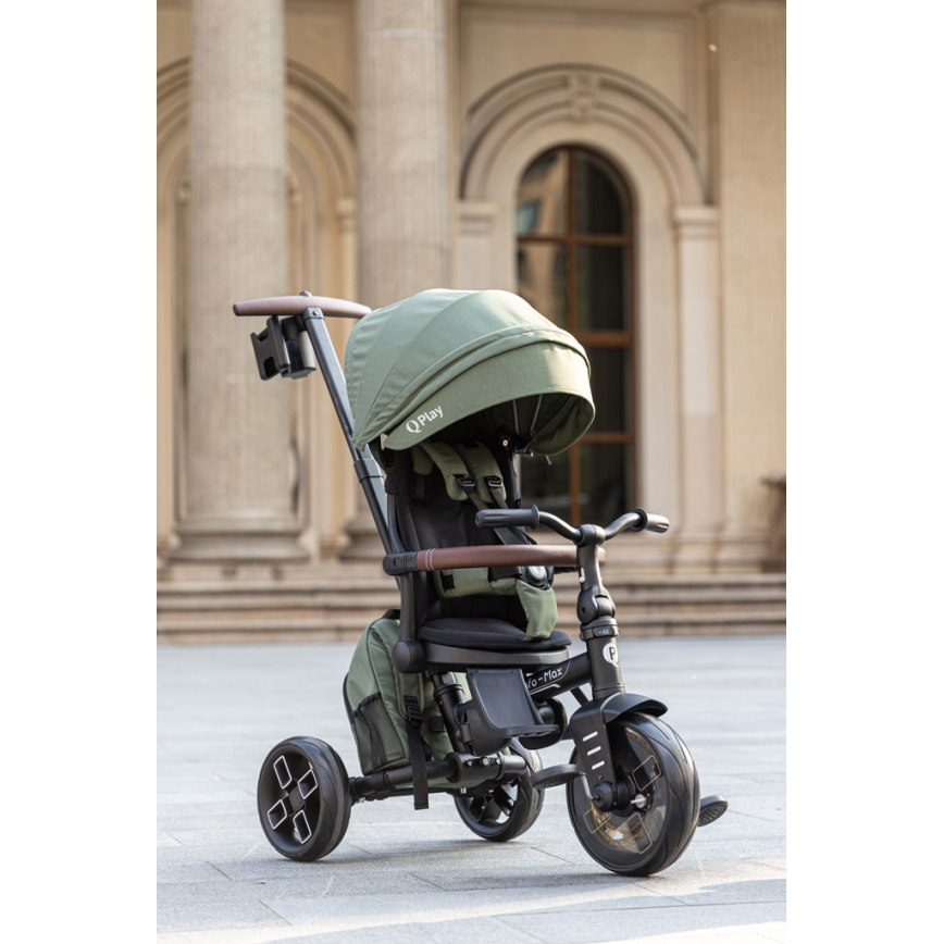 QPlay - Tricycle pour enfants 8 en 1 COMFO MAX vert