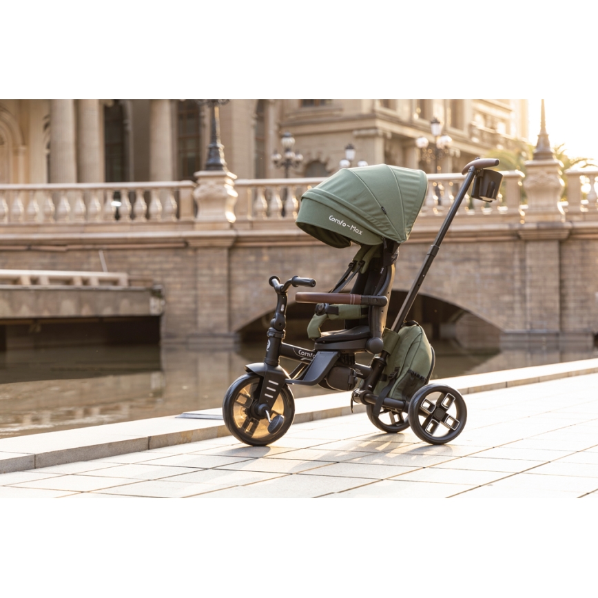 QPlay - Tricycle pour enfants 8 en 1 COMFO MAX vert