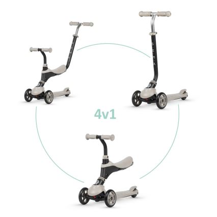 QPlay - Trotinette 4 en 1 pour enfant SEMA beige