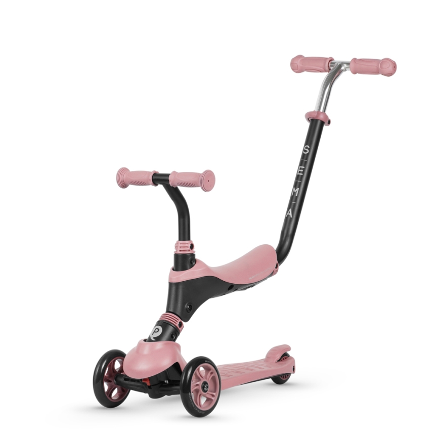 QPlay - Trottinette enfant 4en1 SEMA rose