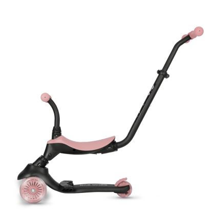 QPlay - Trottinette enfant 5 en 1 SEMA EVO à roues LED, rose