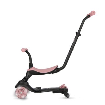 QPlay - Trottinette enfant 5 en 1 SEMA EVO à roues LED, rose