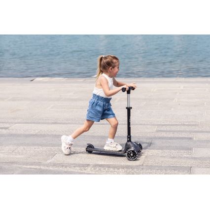 QPlay - Trottinette enfant SPARKLING à roues LED noire