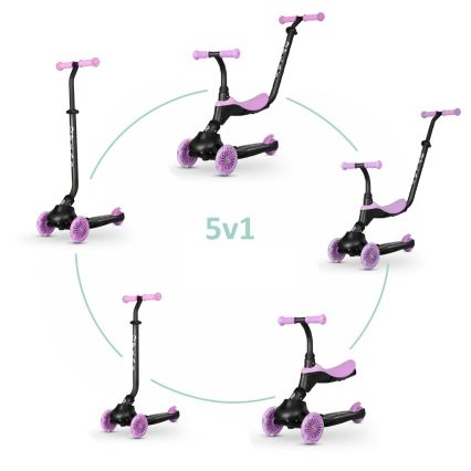QPlay - Trottinette pour enfants 5en1 SEMA violet
