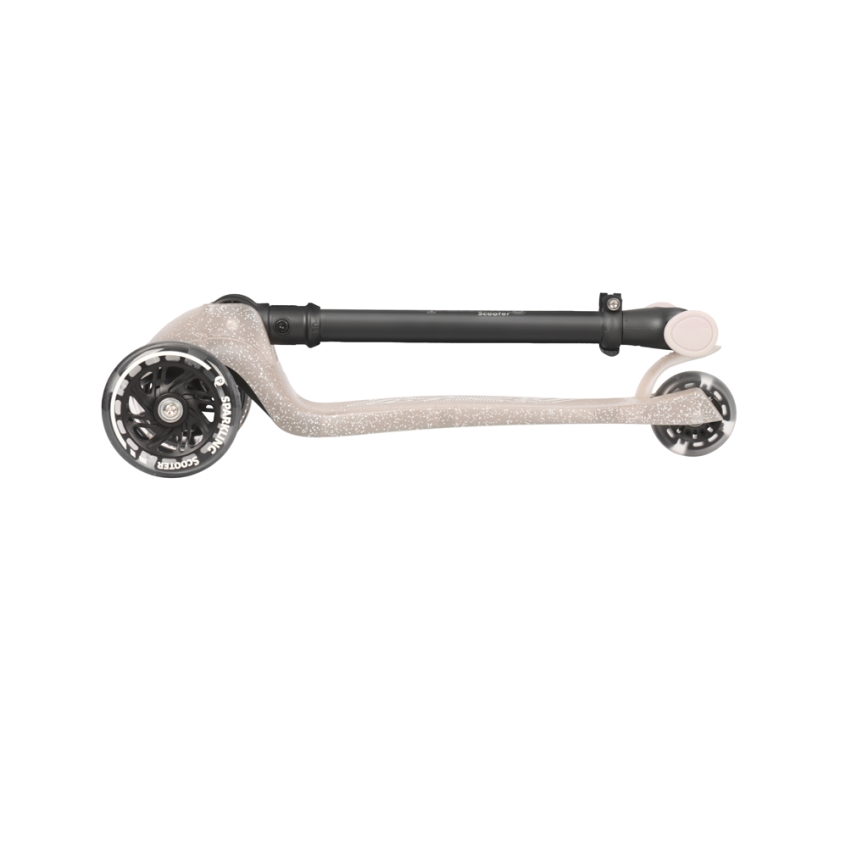 QPlay - Trottinette pour enfants SPARKLING beige à roues LED
