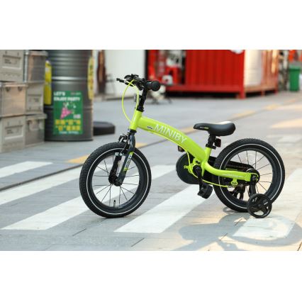 QPlay - Vélo enfant 14" MINIBY 3en1 vert