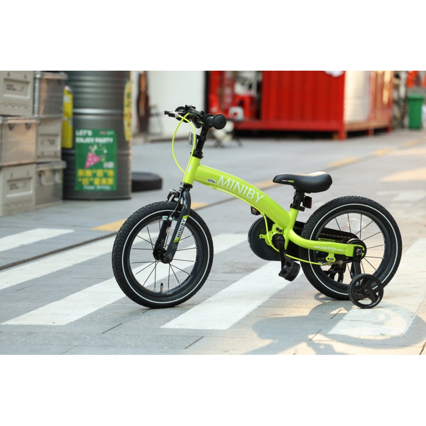 QPlay - Vélo enfant 14" MINIBY 3en1 vert