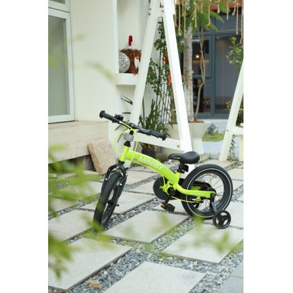 QPlay - Vélo enfant 14" MINIBY 3en1 vert