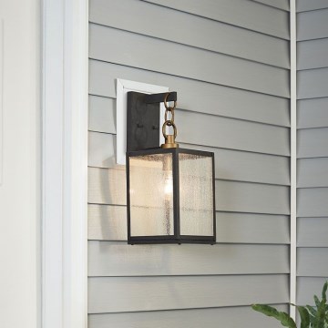 Quintiesse - Applique murale d'extérieur LAHDEN M 1xE27/60W/230V IP44 noir/doré