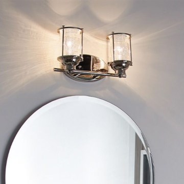 Quintiesse - Applique murale extérieure ASHLAND BAY 2xE27/60W/230V IP44 chrome brillant