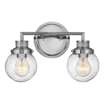 Quintiesse - Applique murale pour salle de bains POPPY 2xE27/60W/230V IP44 chrome brillant
