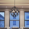 Quintiesse - Lustre d'extérieur suspendu sur chaîne BLACKSMITH 5xE14/40W/230V Ø 66,4 cm IP44 noir
