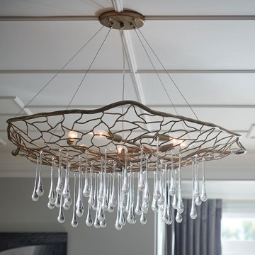 Quintiesse - Lustre sur câble LAGUNA 6xE14/40W/230V Ø 91,4 cm doré