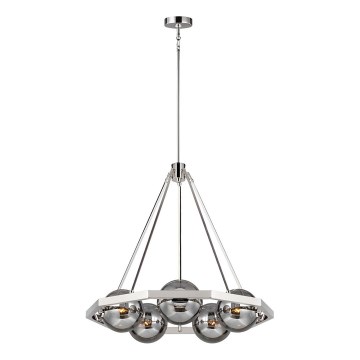 Quintiesse - Lustre sur tige HARPER 5xE14/60W/230V Ø 77,5 cm chrome brillant/fumé