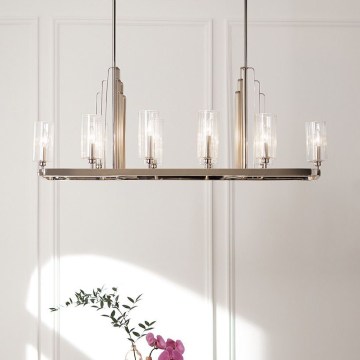 Quintiesse - Lustre sur tige KIMROSE 10xE14/40W/230V chrome brillant