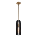 Quintiesse - Lustre sur tige LINARA 1xE27/60W/230V Ø 15,2 cm noir/doré