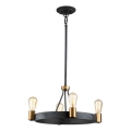 Quintiesse - Lustre sur tige SILAS 4xE27/60W/230V Ø 54,9 cm noir/doré