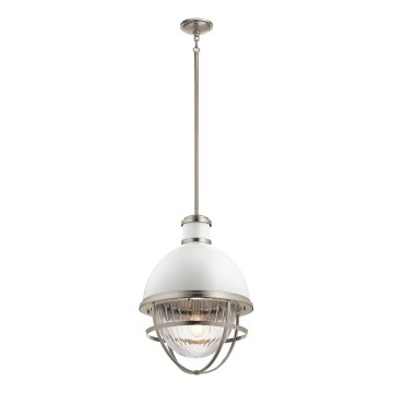 Quintiesse - Lustre sur tige TOLLIS 1x E27/40 W/230 V Ø 40,8 cm chrome mat