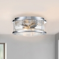 Quintiesse - Plafonnier de salle de bains ASHLAND 2xE27/60W/230V, Ø 30,5 cm, IP44, chrome brillant
