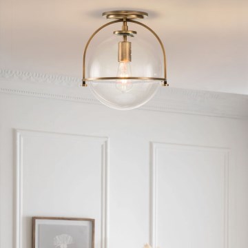 Quintiesse - Plafonnier SOMERSET, 1 x culot E27, 60 W, 230 V, Ø 28,2 cm, doré