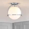Quintiesse - Plafonnier SOMERSET 1xE27/60W/230V Ø 28,2 cm chrome mat