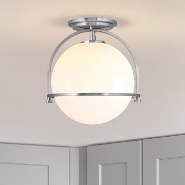 Quintiesse - Plafonnier SOMERSET 1xE27/60W/230V Ø 28,2 cm chrome mat
