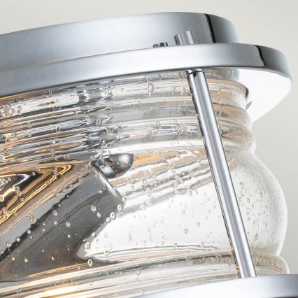 Quintiesse - Plafonnier de salle de bains ASHLAND 2xE27/60W/230V, Ø 30,5 cm, IP44, chrome brillant