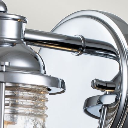 Quintiesse - Applique murale d'extérieur ASHLAND BAY 1xE27/60W/230V IP44 chrome brillant