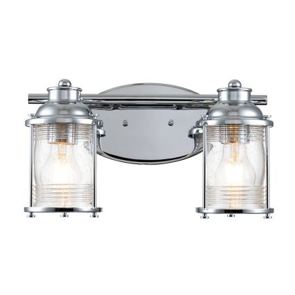 Quintiesse - Applique murale extérieure ASHLAND BAY 2xE27/60W/230V IP44 chrome brillant