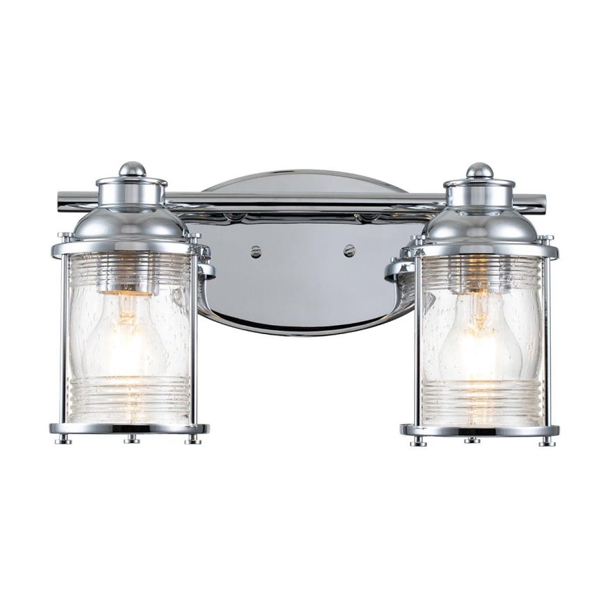 Quintiesse - Applique murale extérieure ASHLAND BAY 2xE27/60W/230V IP44 chrome brillant