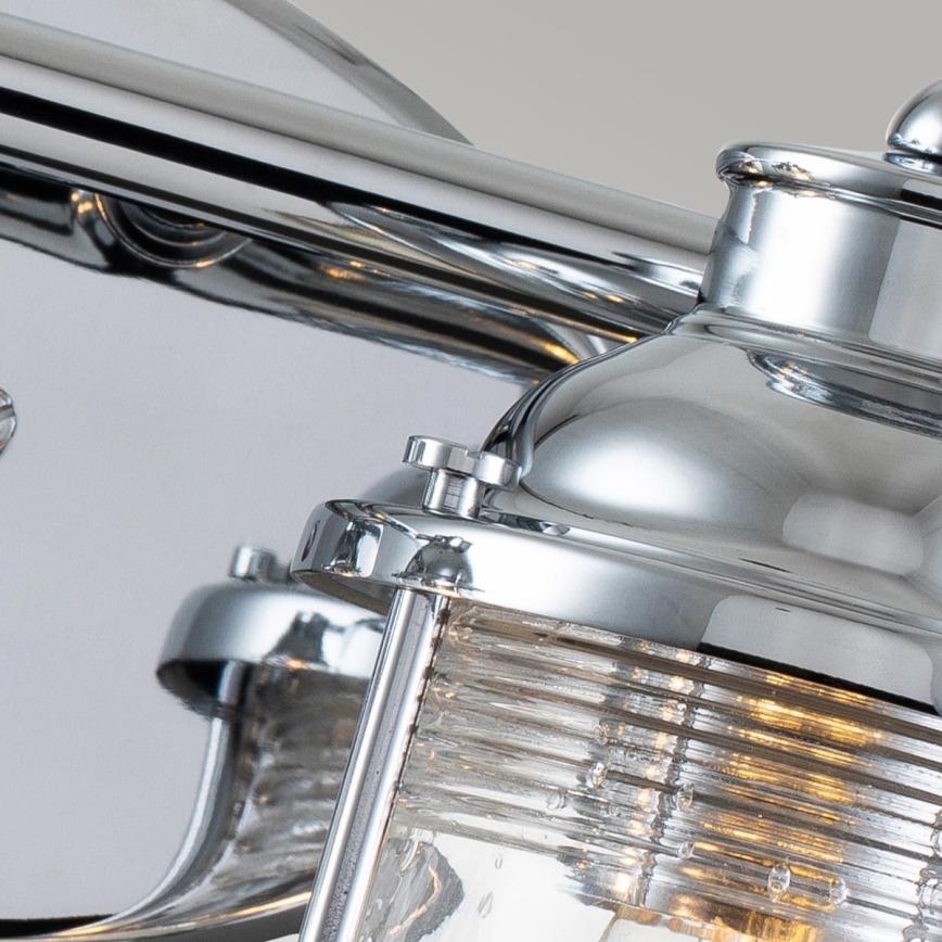 Quintiesse - Applique murale extérieure ASHLAND BAY 2xE27/60W/230V IP44 chrome brillant