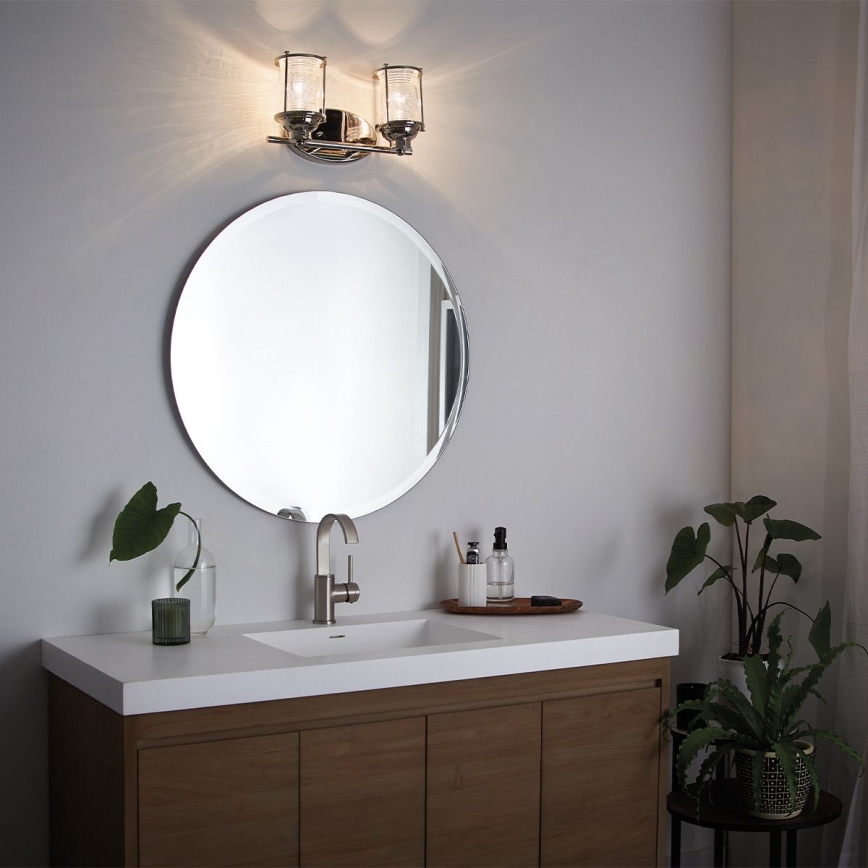 Quintiesse - Applique murale extérieure ASHLAND BAY 2xE27/60W/230V IP44 chrome brillant