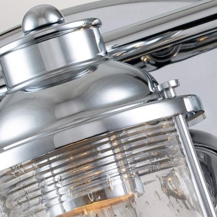 Quintiesse - Applique murale d'extérieur ASHLAND BAY 3xE27/60W/230V IP44, finition chrome brillant