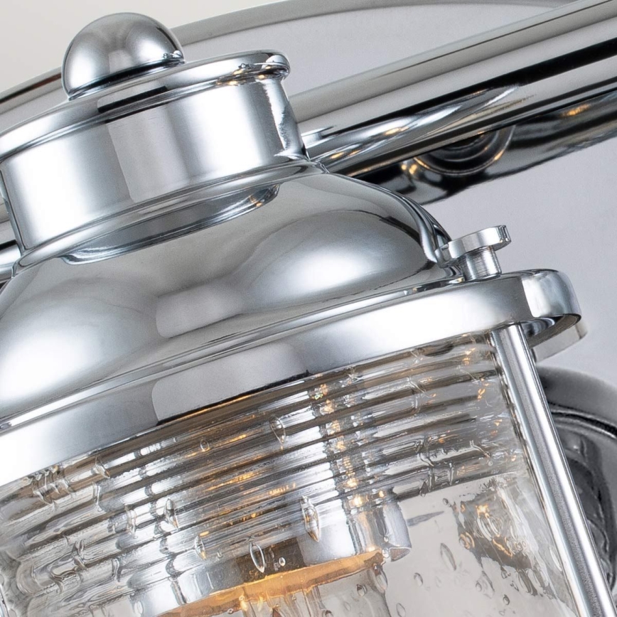 Quintiesse - Applique murale d'extérieur ASHLAND BAY 3xE27/60W/230V IP44, finition chrome brillant