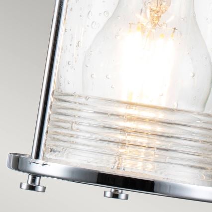 Quintiesse - Applique murale d'extérieur ASHLAND BAY 3xE27/60W/230V IP44, finition chrome brillant