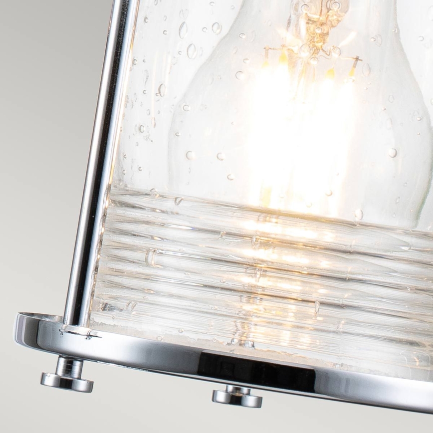 Quintiesse - Applique murale d'extérieur ASHLAND BAY 3xE27/60W/230V IP44, finition chrome brillant