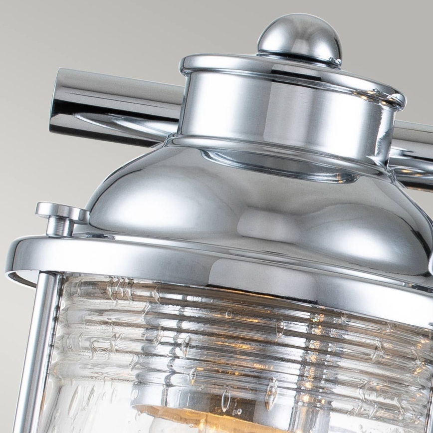 Quintiesse - Applique murale d'extérieur ASHLAND BAY 3xE27/60W/230V IP44, finition chrome brillant