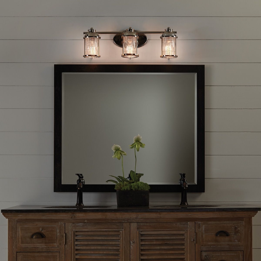 Quintiesse - Applique murale d'extérieur ASHLAND BAY 3xE27/60W/230V IP44, finition chrome brillant