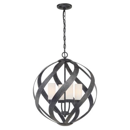 Quintiesse - Suspension extérieure sur chaîne BLACKSMITH 4xE14/40W/230V Ø 50,1 cm IP44 noire