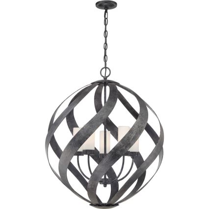 Quintiesse - Lustre d'extérieur suspendu sur chaîne BLACKSMITH 5xE14/40W/230V Ø 66,4 cm IP44 noir