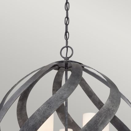 Quintiesse - Lustre d'extérieur suspendu sur chaîne BLACKSMITH 5xE14/40W/230V Ø 66,4 cm IP44 noir