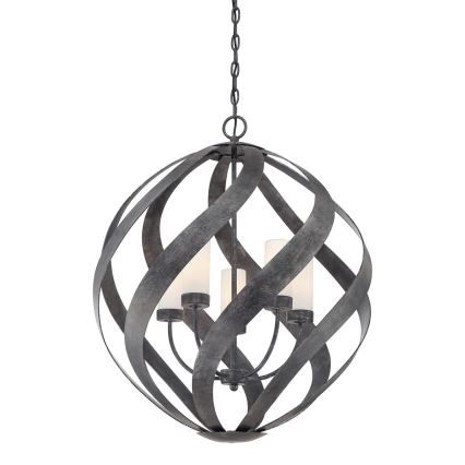 Quintiesse - Lustre d'extérieur suspendu sur chaîne BLACKSMITH 5xE14/40W/230V Ø 66,4 cm IP44 noir