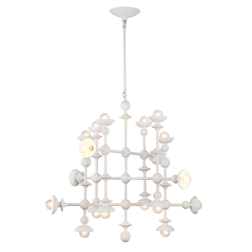 Quintiesse - Lustre à tige CADENCE 18xE14/40W/230V blanc