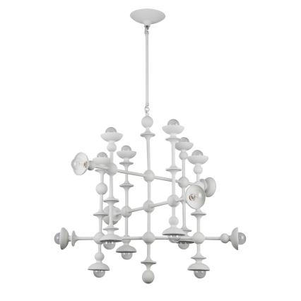 Quintiesse - Lustre à tige CADENCE 18xE14/40W/230V blanc