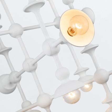 Quintiesse - Lustre à tige CADENCE 18xE14/40W/230V blanc