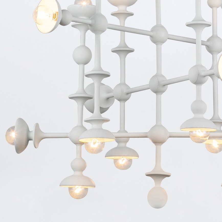Quintiesse - Lustre à tige CADENCE 18xE14/40W/230V blanc